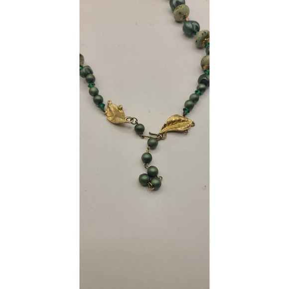 Mode Art Blue Green Enamel Bead Necklace - Picture 7 of 7